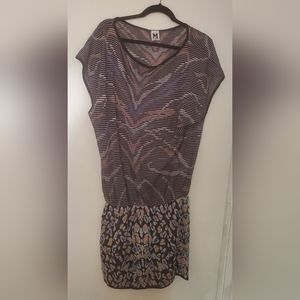 Missoni Abstract Print Drop Waist Knit Dress. Made in Italy.